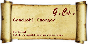 Gradwohl Csongor névjegykártya